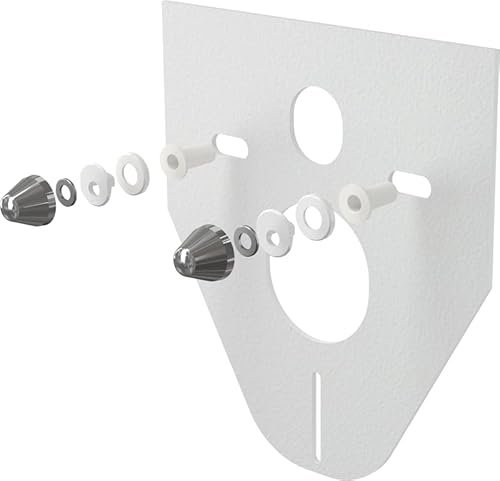 AlcaPlast M910 Schallschutzset 5 mm mit Schraubenabdeckung | für Wand WC und Bidet, Farbe:verchromt