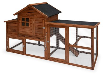 Alice's Garden - Pollaio in Legno GELINE. Per 4 Galline. Gabbia per Polli con Recinto