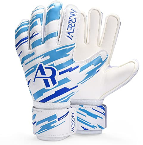 Anrrew Soccer Goalie Gloves with fingersave and Double Wrist Protection.Goalkeeper Gloves Provide Extreme Strong Control and Grip.Soccer Gloves for Youth,Kids,Adult