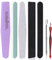 Qufiiry Limes à Ongles, Lot de 7 PCS Lime à Ongles 100/180, Nail Art en Gel Acrylique Naturel Limes à Ongles Professionnelles pour Maison Manucure Salon, Accessoire Pousse Cuticule