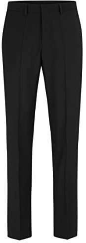 BOSS Herren H-Leon-MM-C-224 Business-Hose aus Woll-Mix Schwarz 52