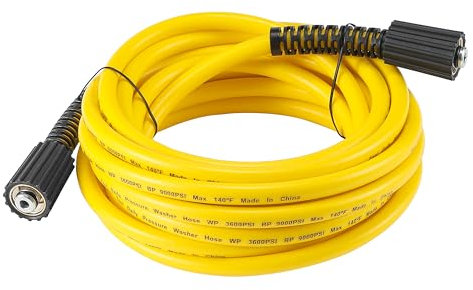 Tool Daily Tuyau d'extension de rechange pour nettoyeur haute pression avec raccord M22 14 mm, résistant aux torsions, 3600 PSI 7,6 m x 0,6 cm