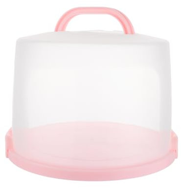 MUXHEL Boîte de transport en plastique pour gâteau, hauteur 22 cm, 26 x 31 x 22 cm, hermétique, avec poignée et couvercle, grand récipient portable pour gâteaux, biscuits, gâteaux