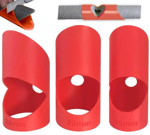 3 Stück Gehrungslade Rohrisolierung,Rohrisolierung Schneidehilfe,Größe 15 mm, 22 mm und 28 mm Rohrisolierung Schablone,Einfach zu Tragen und zu Verwenden,Verbessert Die Arbeitseffizienz (Rot)