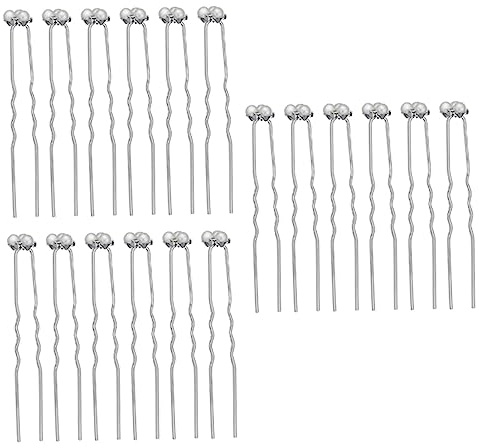 VINTORKY Haar-accessoire-set Für Brautjungfern 18-teilig Strass-haarstab Farbe Silber Bequemer Griff Für Hochzeit Party Büro Schule