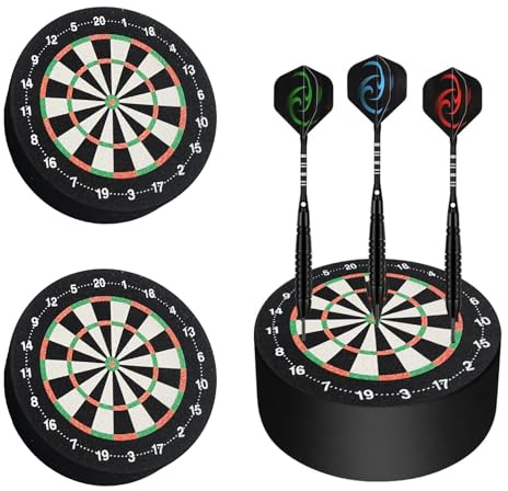 2 stycken dartpilhållare, mini darttavla mini måltavla dartpilstativ platsbesparande darthållare darttavla tillbehör för hem och klubb Fantastisk present för dartfans, svart
