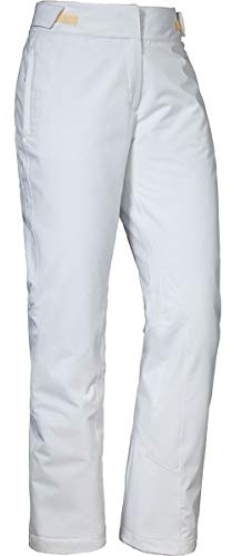 Schöffel Damen Ski Pants Pinzgau1, Wind- und wasserdichte Schneehose mit 2-Wege-Stretch, atmungsaktive Damen Hose mit Schneefang, Bright White, 46