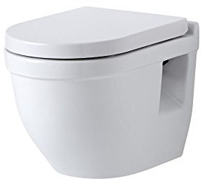 Milano Newby Modern White Ceramic Wall Hung Toilet WC Soft Close Seat