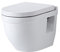 Milano Newby Modern White Ceramic Wall Hung Toilet WC Soft Close Seat