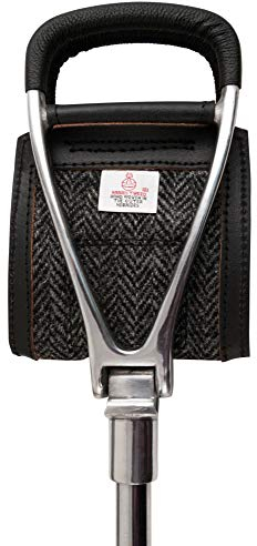 Charles Buyers Harris Canne de siège en Tweed et Cuir