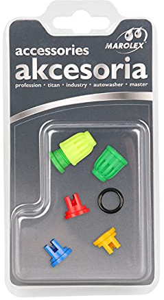 Greenstar Jeu de Buses pour Pulvérisation - 5 Buses et 1 Joint Toriques - Adaptable sur TITAN, PROFESSION et MX20 - Plastique et Caoutchouc - Vert, Jaune, Bleu, Rouge