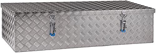 Dachbox Staukasten Staubox Werkzeugkasten Truckbox aus Aluminium Riffelblech B 800 x H 300 x T 400 mm Made in Germany mit Stahlseilen LKW Expeditionsfahrzeug Wohnmobil ohne Befestigungsmaterial