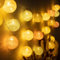 LED Lichterkette Baumwollkugeln，3,35m 20er Ø60 mm Cotton Ball Lichterketten Kugeln batterie，Immer an + Timer funktion，Nachtlicht für Weihnachten，lichterkette kinderzimmer Deko（Warmweißes Licht）