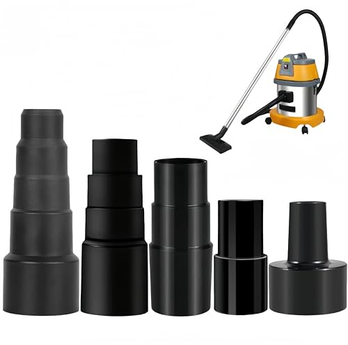 HJYDGJ 5 Stück Staubsauger Adapter Schlauch Staubsaugerschlauch 3 Schicht Schlauchadapter Universal 4 Schicht Saugschlauch Adapter 5 Schicht 32-zu-35-Anschluss Lautsprecheradapter - Schwarz