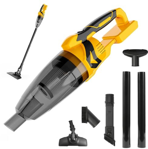 Akku Staubsauger für Makita 18V Batterie, 10Kpa Tragbar Staubsauger Mit 4 Düsen und Zwei Verbindungsstangen, 0.75 L Staubbehälter, Staubsauger für Tierhaare/Küche/Büro/Auto (ohne Batterie)