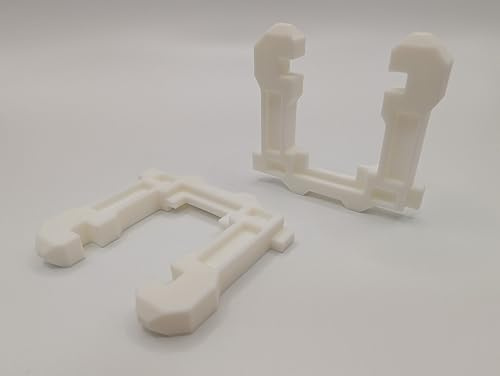 2 clips de cajón de cierre suave para Cooke & Lewis - Kit de reparación de 2 piezas - Se adapta a B&Q IT Kitchens MFI - 2 clips frontales blancos - Fija la parte delantera del cajón