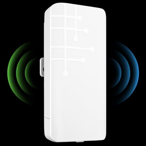 Meetown Utomhus WiFi-repeater, 300 Mbps kraftfull wifi-repeater, utomhus, 2,4 GHz, trådlös förstärkare utomhus, med Reapter/AP/Router-läge, täckning upp till 60 m och 40 enheter