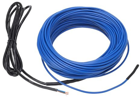 Keenso IP68 20m Lunghezza del Cavo di Riscaldamento di 300 W, Protezione Contro il Nastro di Calore Affidabile a Tubo per Box/Cover di Pompaggio, Acqua (220-240v)