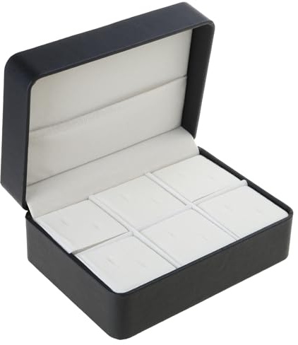 YROHGKPN Lot de 6 paires de boutons de manchette, boîte de rangement, broche, épingles, épingles à cheveux, vitrine, organisateur de bijoux pour voyageurs, hommes, organisateur de boutons de manchette