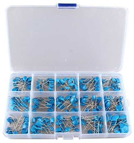 HALJIA 15 värde 300 st högspänning keramiska kondensatorer sortiment blandade kit box