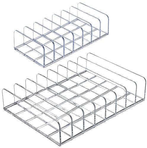 Tecbeauty 2pcs Makeup Palette Organizer Clear Cosmetic Eyeshadow Palettes Storage Tray - 15 Slots