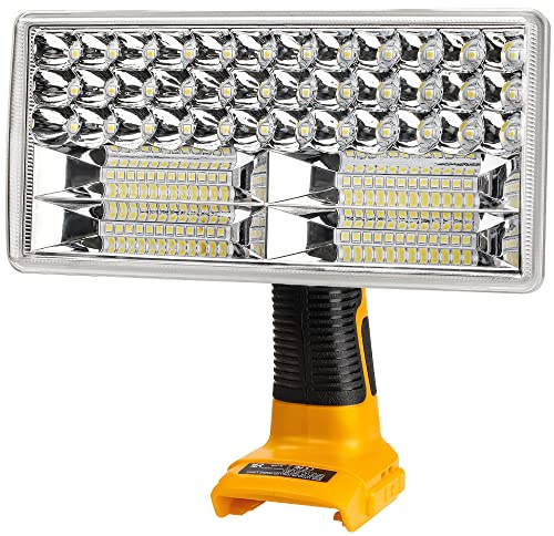 Hipoke 18V 40W Cordless LED Work Light Torch, 4200lm Portable Spotlight Floodlight Compatible with Dewalt 14.4V-20V Lithium Battery, Outdoor Jobsite Lamp with USB Charge Port for Emergency