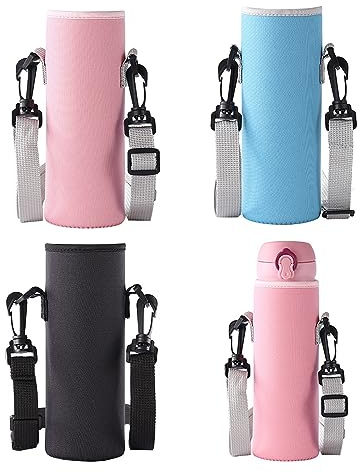 Floatdream 3 Piezas Bolsa Portabotellas Térmica, Funda Botella Correa Hombro, Bolso Térmico Portátil, para Correr Senderismo Ciclismo Camping.