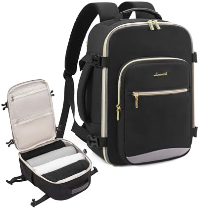 LOVEVOOK Zaino Ryanair 40x30x20, Zaino da Viaggio Aereo Bagaglio a Mano Zaini Borsa da Cabina, Impermeabile Travel Backpack per Wizzair EasyJet, 13,3 Pollici Zaino Porta PC per Scuola Lavoro