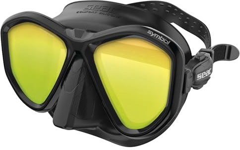 Seac Symbol, máscara de Buceo Made in Italy con Dos Lentes y una Hebilla 3D Directamente en la Falda