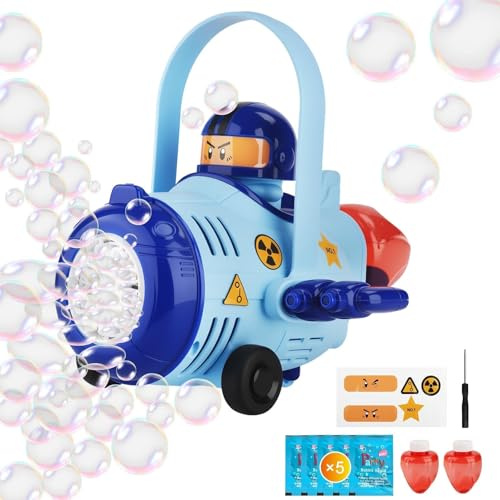 USHOP Pistolets à Bulles,Machine à Bulles de Savon,Pistolet à Bulle de Savon Automatique avec Lumière LED,Jouet Cadeau pour Enfants,Machine à Bulles pour Jeux Exterieur, Mariage, Soirées