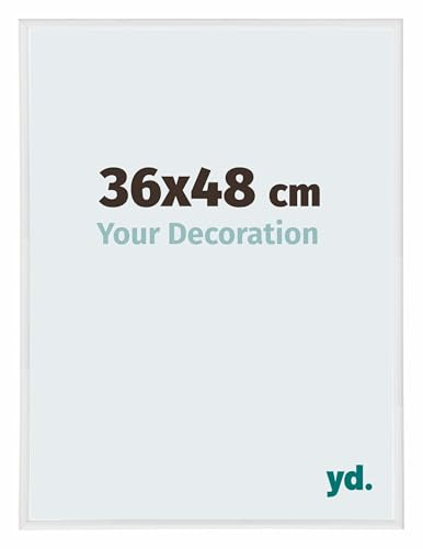 yd. Your Decoration - Marco para Puzzle 36x48 - Blanco Brillante - Marco para Puzzle 500-1000 piezas - Plástico Marco de foto - Annecy