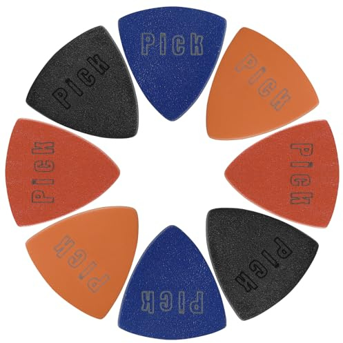 8 púas de ukelele de cuero suave con forma de triángulo, púas de guitarra suaves, varios colores, púas de guitarra para guitarra eléctrica acústica y púa de bajo
