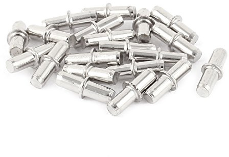 Aexit 5 mm x 19 mm de metal forma cilíndrica estante titular P-ER-NO-S de apoyo P-ER-NO-S (model: R9004VIX-4298SW) prisioneros 20 unids