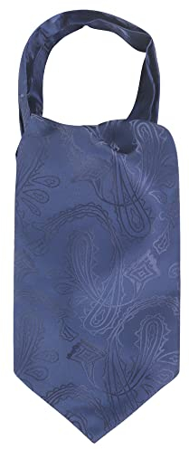 WANYING Herren Krawattenschal Ascotkrawatte Schal Cravat Ties Retro Schick für Gentleman - Paisely Dunkelblau