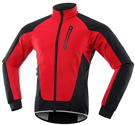 Fahrradjacke Damen Winter Thermo Winddicht Softshelljacke Damen Herren Wasserdicht Atmungsaktiv Warm Laufjacke Damen Reflektierende Sport Jacket Fleecejacke Lang Fahrrad Thermojacke