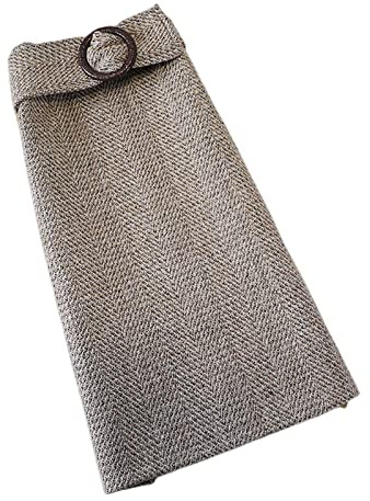 BUJNIE Falda Midi Faldas Invierno Nueva Mujer Cintura Alta Talla Grande Longitud Media Falda con Botones Falda de Un Paso-Kag,Xl