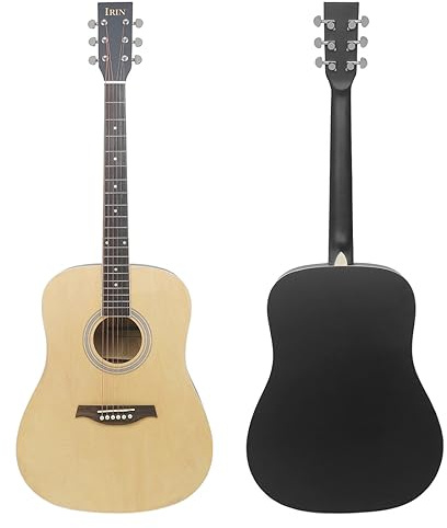 Akustikgitarre, 41-Zoll-Gitarre, Folk-Gitarre, Erwachsene Anfänger Praxis Gitarre, Lindenholz abgerundete Folk Akustikgitarre, Zupfinstrument, Gitarre Instrument, Akustikgitarre, Gitarre (Holzmaserung