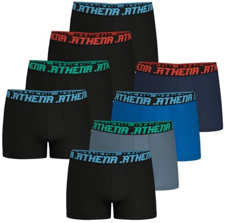 Athena - Lot de 8 Boxers Homme My Petit Prix - Coton Stretch - Label Oeko-TEX® Standard 100