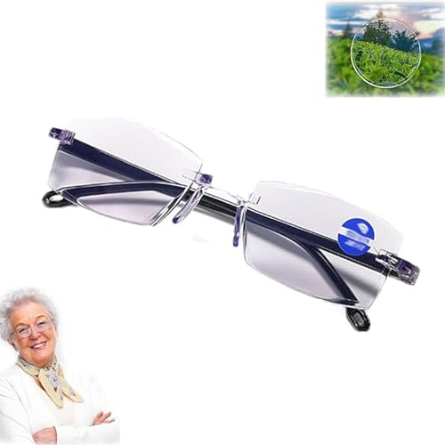 Autozoom-Lesebrille, Klarfokus-Brille Mit Automatischer Anpassung Für Damen Und Herren, Deutsche Multifokale Rahmenlose Anti-Blaulicht-Lesebrille Mit Klarer Sicht (1PCS)