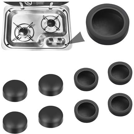 Lot de 8 cache-vis en caoutchouc pour plaques de cuisson Dometic, Smev et Thetford, accessoires de four de camping-car