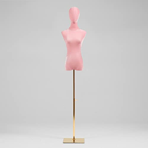Manichino da Sartoria Manichino da donna, manichino da donna, corpo in velluto con supporto in metallo, manichino da donna staccabile per negozi di abbigliamento al dettaglio, fiere,