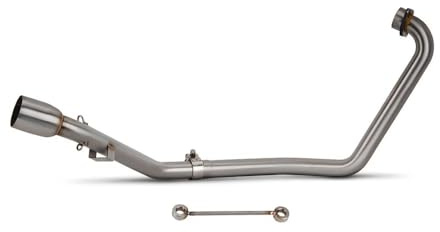 KJERUL Motorrad Schalldämpfer Tubo De Escape Delantero para FZS150 FZ-S 150, Conexión Modificada, Silenciador De 51 Mm