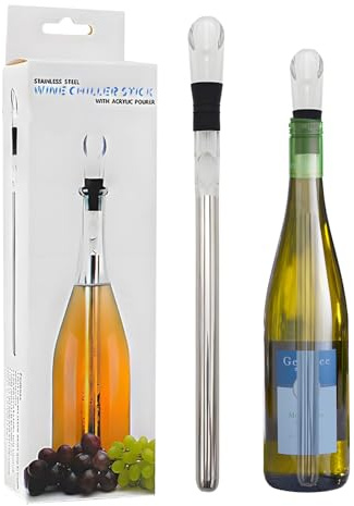 Bâton Refroidisseur À Vin - Bâtonnet 3-en-1 En Acier Inoxydable Pour Rafraîchir Les Bouteilles | Rafraîchisseur De Vin Rouge Avec Aérateur Et Verseur | Bâton Refroidisseur Sans Glaçons, Refroidissemen