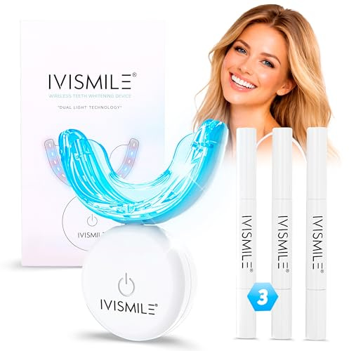 Kit Blanqueador Dental Profesional con Luz LED 32X – 3 Geles Blanqueadores para un Blanqueamiento Dental Rápido en Casa – Elimina Manchas y Recupera tu Sonrisa Blanca.