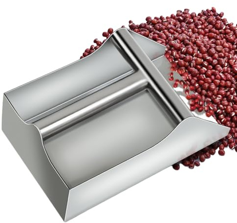 Pala De Acero Inoxidable De Alimenticio - Recogedor De Grano 304, Basura De Escritorio Comercial | Raspador De Papel, Herramienta De Limpieza De Cocina, Cuchara De Metal Duradera, Accesorio Util
