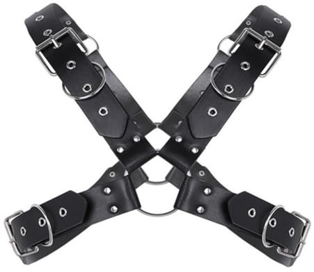 Mäns konstlädersele Justerbar Bondage-rem Gay Cosplay