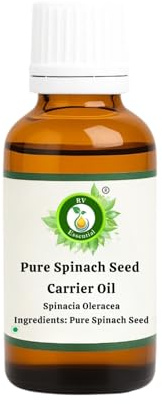 R V Essential Pure Spinach Seed Carrier Oil 30ml (1.01oz)- Spinacia Oleracea (100% Pure and Natural Cold Pressed)