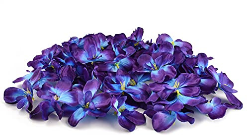 HOKPA 60Pcs Artificial Orchids Flower Heads, Fake Orchid Blooms Head for Wedding Cake Centerpieces Decor Bouquet Making DIY Crafts Bridal Shower Photography Props