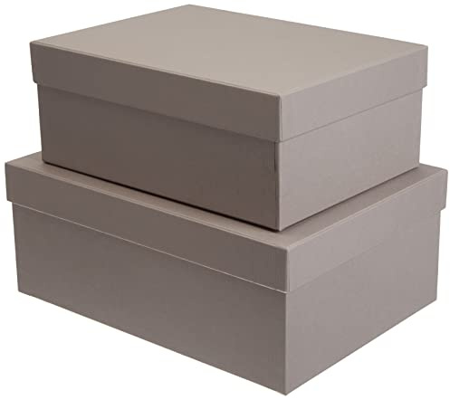 Rössler – S.O.H.O. Boxline 2 presentlådor rektangulära brungrå