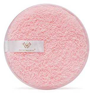 CRYSTALLOVE Kosmetiktupfer - Waschbarer Reinigungspad - Makeup remover - Rose - Abschminktuch Wiederverwendbar - Nachhaltiger Make-Up Kosmetikpad - Groß